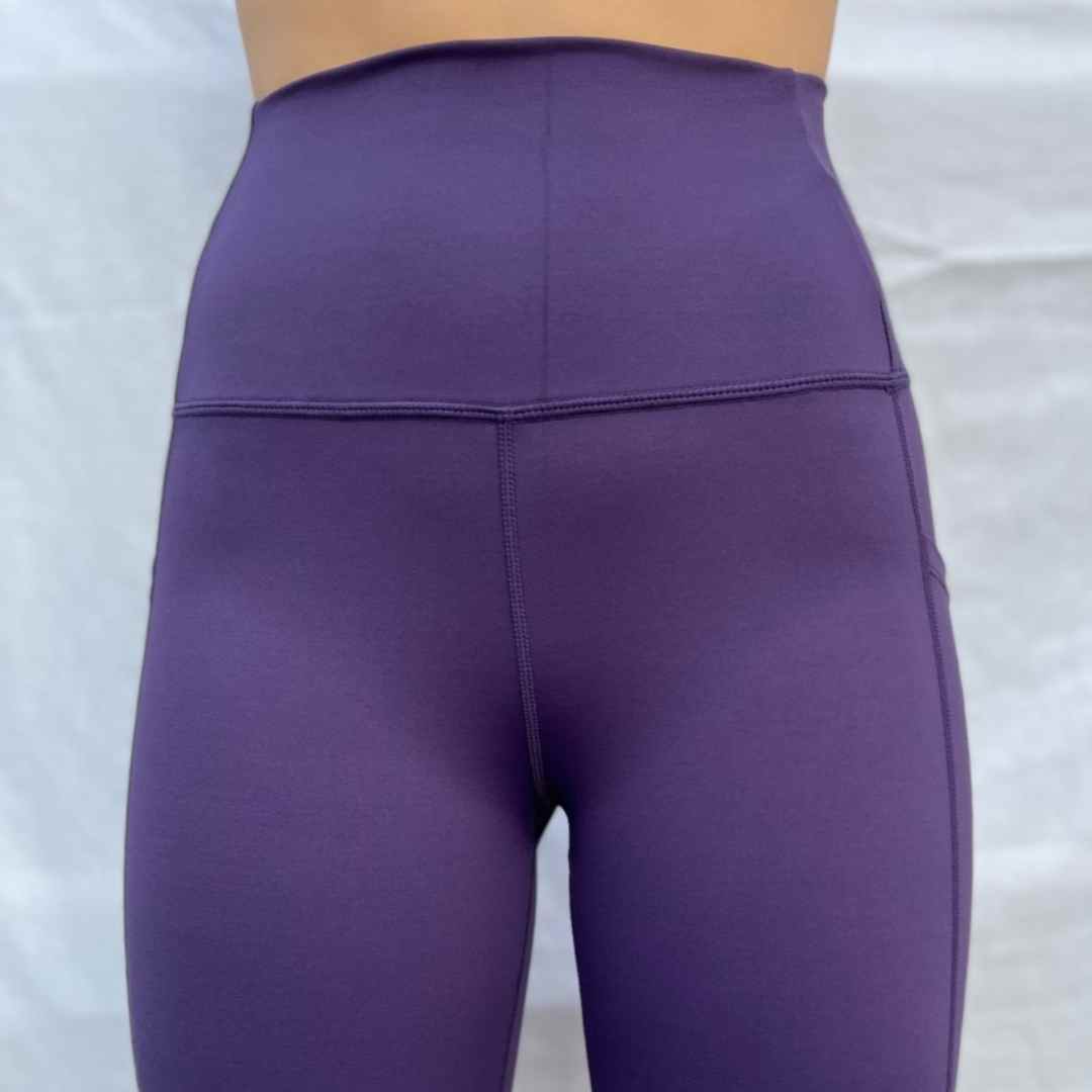purple biker shorts unseen beauty quality athleisure trendy fashion wear high waisted 1
